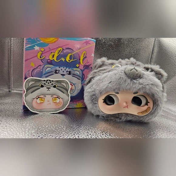 idol Other - Zhiyi Idol Plush Storage Box Cat Hood Figure w/ Box & Card NEW Cute Kawaii